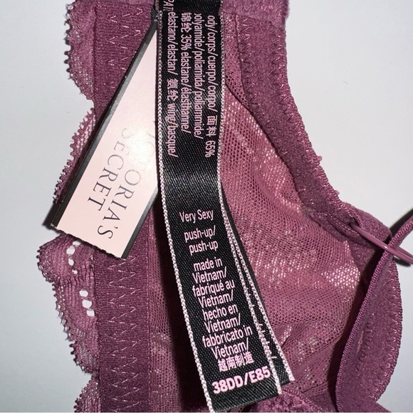 Elegant Lace Trimmed Bra in Deep Purple - Picture 5 of 6